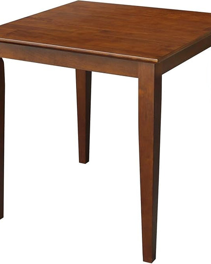 IC International Concepts International Concepts Shaker Leg Solid Wood Inch, Espresso Dining Table, 30 in x 30 - LeafyLoom