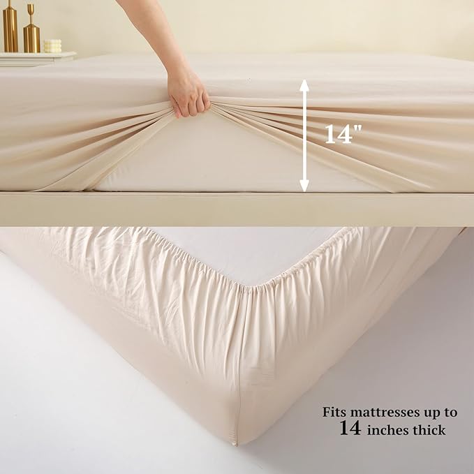 MILDLY King Size Comforter Set 7 Piece Color Clash, Mist Sage Bed in a Bag, All Season Bedding Sets with 1 Comforter, 2 Pillow Shams, 2 Pillowcases, 1 Flat Sheet, 1 Fitted Sheet - LeafyLoom