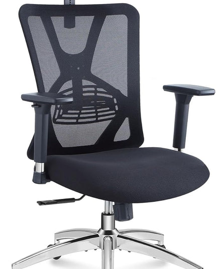 Ticova Ergonomic Office Chair - High Back Desk Chair with Adjustable Lumbar Support, Headrest & 3D Metal Armrest - 130° Rocking Mesh Computer Chair - LeafyLoom