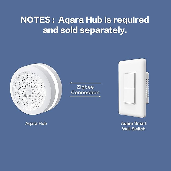 Aqara Smart Light Switch (with Neutral, Single Rocker), Requires AQARA HUB, Zigbee Switch, Remote Control and Set Timer for Home Automation, Compatible with Alexa, Apple HomeKit, Google Assistant Aqara