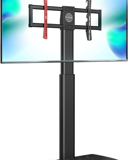 FITUEYES Swivel Floor TV Stand for 32 to 70 Inch TVs Tall Universal TV Stand Mount with Sturdy Wood Base, Space Saving for Corner Bedroom - LeafyLoom