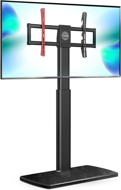 FITUEYES Swivel Floor TV Stand for 32 to 70 Inch TVs Tall Universal TV Stand Mount with Sturdy Wood Base, Space Saving for Corner Bedroom - LeafyLoom