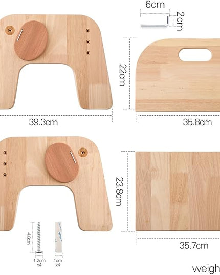 ibwaae Natural Solid Wooden Kids Chair Height-adjustable Wooden Chair for Toddlers Montessori Furniture Birthday Gift for Children - LeafyLoom