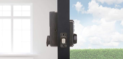 Kwikset 914 Traditional Keypad SmartCode Electronic Deadbolt Smart Lock featuring SmartKey Security and ZigBee 3.0 Technology in Venetian Bronze Kwikset