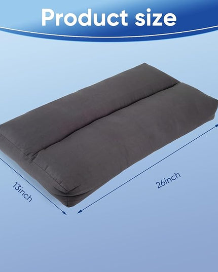 Knee Pillow for Side Sleepers, 5 Inch Height Between Leg & Under Knee Pillow for Back Sleepers - Leg Pillow with 1100G 7D High Suppot Alternative for Relieving Leg, Back, and Knee Pain-Grey - LeafyLoom