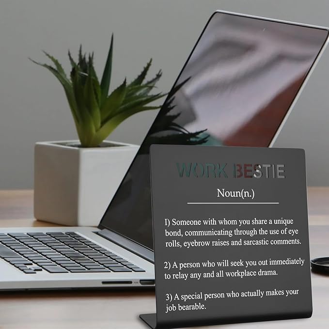 Office Gift For Work Bestie Gifts for Work Friends Women Best Coworkers Retirement Leaving Farewell Going Away New Job Gifts for Colleague Coworker Colleague to Friend Gifts (black) XLK07 - LeafyLoom