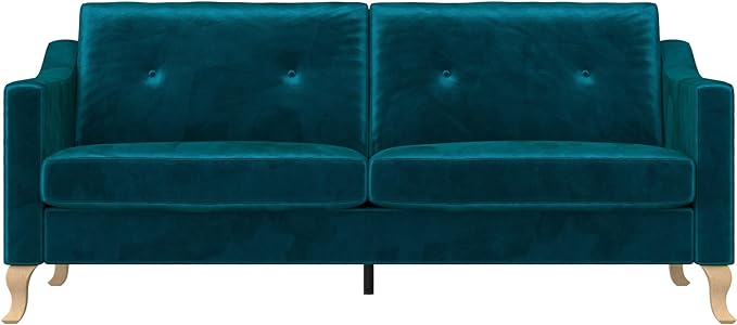 Mr. Kate Tess Sofa with Soft Pocket Coil Cushions, Small Space Living Room Furniture, Green Velvet - LeafyLoom