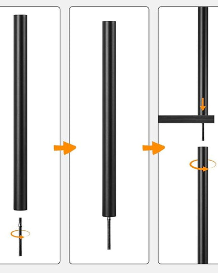 HOOBRO DIY Ladder Shelf, 6-Tier Wooden Wall Mounted Bookshelf, Narrow Bookcase, Display Shelf, Storage Rack, Plant Stand, for Living Room, Bedroom, Study, Balcony, Black BB651CJ01 - LeafyLoom