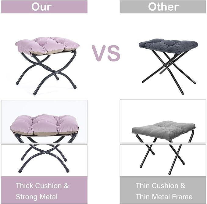 LITA Lazy Chair with Ottoman, Modern Accent Leisure Upholstered Sofa Chair, Contemporary Lounge Reading Chair with Armrests and a Side Pocket for Living Room, Bedroom & Small Space - LeafyLoom
