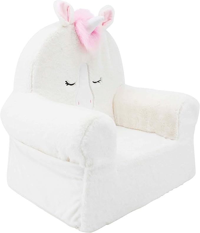 Soft Landing Animal Adventure Ivory Sweet Seats | Premium Character Chair with Carrying Handle & Side Pockets Unicorn - LeafyLoom