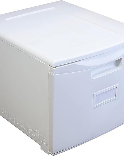 Storex 61271B01C File Cabinet, 1-Pack, White - LeafyLoom
