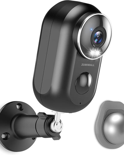 ZUMIMALL Security Cameras Wireless Outdoor,2K Cameras for Home Security, Outdoor/Indoor Camera Battery Powered, 2.4G WiFi, Magnetic Mount,3MP Color Night Vision/Siren/PIR/AI/Cloud/Alexa ZUMIMALL