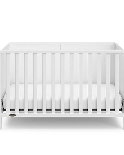 Graco Theo 3-in-1 Convertible Crib (White) - GREENGUARD Gold Certified, Converts to Toddler Bed & Daybed, Fits Standard Full-Size Crib Mattress, 4 Adjustable Mattress Heights - LeafyLoom
