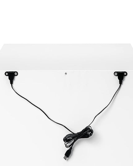 Babyletto Hudson Nightstand with USB Port in White, 1 Drawer and Storage Cubby - LeafyLoom