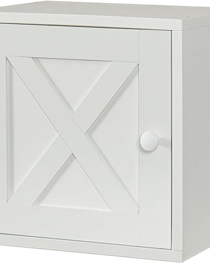 Magic DIY Cube Storage Organizer Stackable Cubes for Home Books Clothes Toy -Modular Cubby Storage System -Office Cubical -Bookcase Closet (Pure white-washed, Door Cube) - LeafyLoom