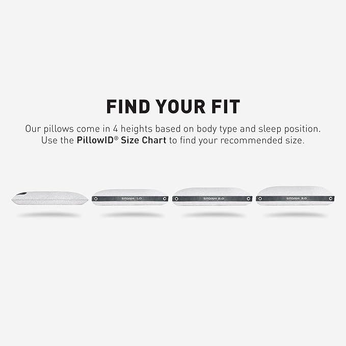 Bedgear Storm King Performance Pillow - Size 2.0 - Cooling Bed Pillow for Hot Sleepers - Medium Pillow for All Sleep Positions, Hypoallergenic, Washable & Removable Cover - 20" W x 36" L x 5.75" - LeafyLoom