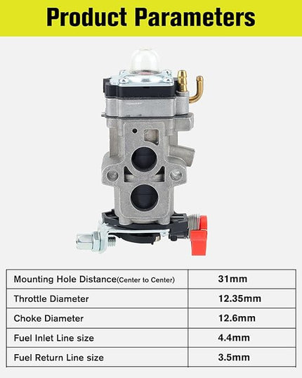 150BT 350BT Carburetor for RedMax EBZ8500 EBZ8000 EBZ8050 Husqvarna 580BTS 580BFS 350BF 180BT 180BF 150BF WYA-44 505183101 521631601 Backpack Blower Leaf Blower Carb with Start Lever - LeafyLoom