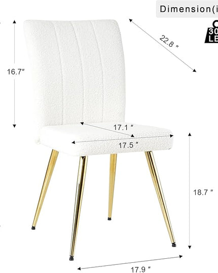 NicBex Haerin-SD-00369-LWJ Dining Chairs, 17.5"x22.8"x35.6", White - LeafyLoom