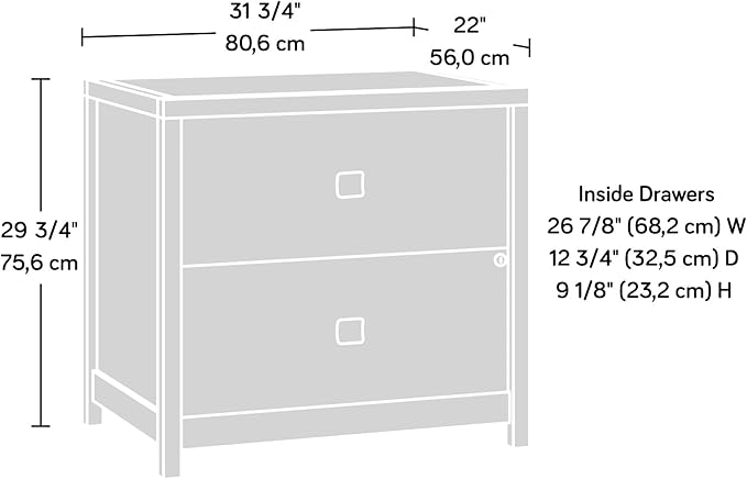 Sauder Cannery Bridge Lateral File, L: 31.73" x W: 22.05" x H: 29.76", Sindoori Mango finish - LeafyLoom