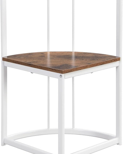 7-Piece Modern Dining, Wooden Kitchen Room Table Set with 6 Upholstered Chairs-Elegantly Shaped Legs and Comfortable Seating, White+Cherry - LeafyLoom