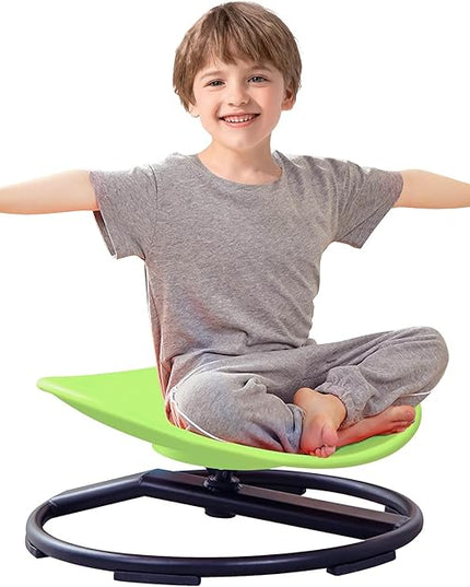 Kids Sensory Chair for Autism Kids Swivel Chair, Sensory Spin Chair Seat Improve Physical Coordination Wobble Chair for Kids Sit and Spin Relief of Motion Sickness - LeafyLoom