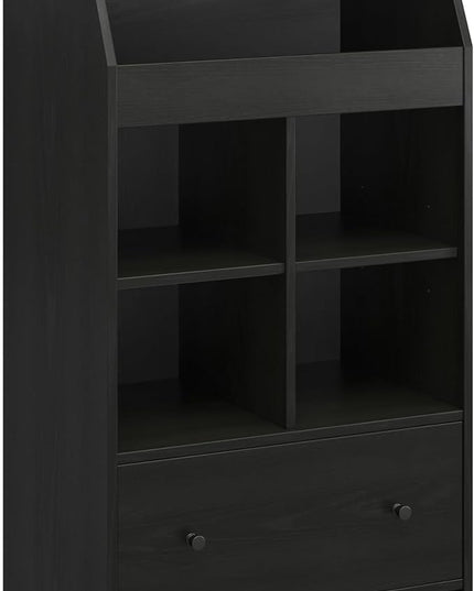 Ameriwood Home The Loft 2 Door Storage Tower, Large, Black Oak - LeafyLoom