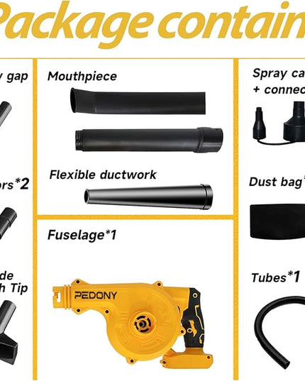 Mini Cordless Leaf Blower for Dewalt 20V Battery, Replace for DCE100B Air Blower, Vacuum150CFM Up to 120MPH, 2-in-1 Handle Electric Blower(Battery Not Included) - LeafyLoom