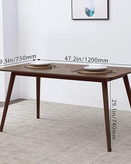 Dining Table Kitchen Table 47" Dining Room Table Small Kitchen Table for Small Spaces Table Modern Home Furniture Dinner Table Rectangular (Espresso) - LeafyLoom