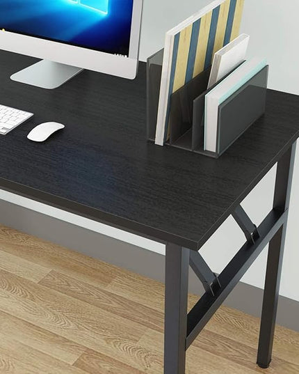 Computer Desk,47" Modern Simple Style Folding Tables,Home Office Writing Desk, Space Saving Foldable Table, No Install Needed - LeafyLoom