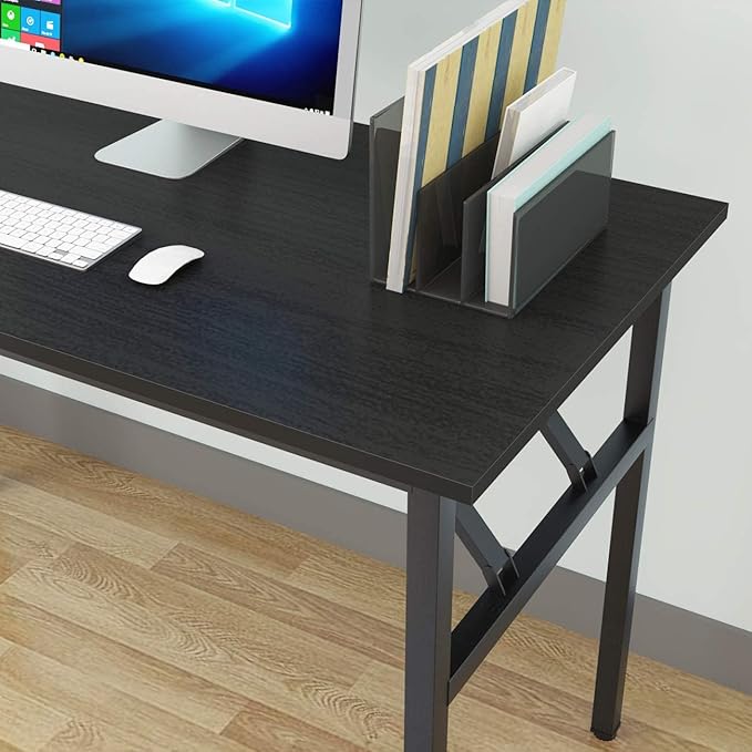 Computer Desk,47" Modern Simple Style Folding Tables,Home Office Writing Desk, Space Saving Foldable Table, No Install Needed - LeafyLoom