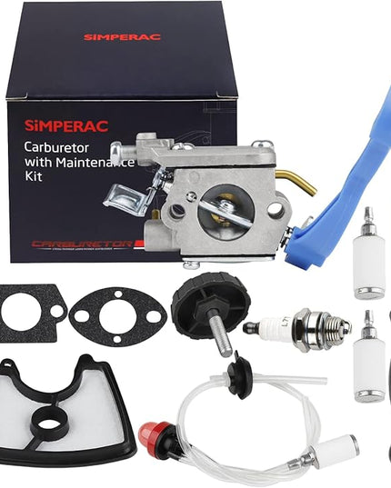 125BV Carburetor for Husqvarna Leaf Blower 125B 125BVX 125BX Carburetor 590460102 Replace for Zama C1Q-W37 with 125b Air Filter Fuel Line Tune up Kit - LeafyLoom