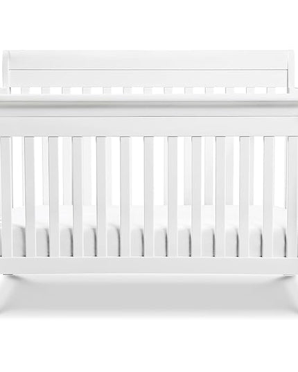 DaVinci Kalani 4-in-1 Convertible Crib in White, Greenguard Gold Certified - LeafyLoom