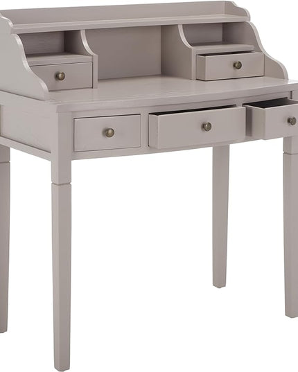 Safavieh American Homes Collection Landon Quartz Grey Writing Desk - LeafyLoom