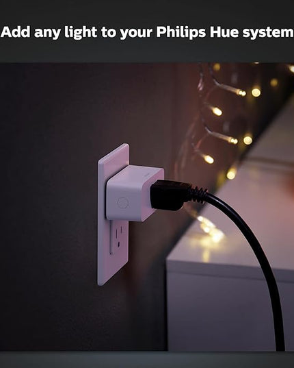 Philips Hue Smart Plug, White - 1 Pack - Turns Any Light Into a Smart Light - Control with Hue App & Smart 75W A19 LED Bulb - White and Color Ambiance Color-Changing Light - 1 Pack PhilipsHue