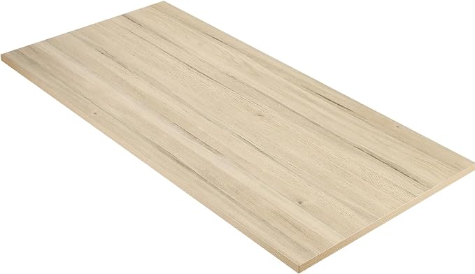 Kaboon Universal Tabletop 45.67"x23.62", Solid One-Piece Melamine Table Top, Double Desk L-Desk DIY, Home and Office, Oak - LeafyLoom