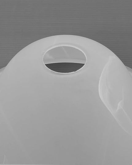 Giluta Small Floor Lamp Glass Shade Replacement Globe -Fitting Opening 1.625" Modern Alabaster Style Light Fixture Shade, Height: 4.13 inch, Width: 9.45 inch. Lipless - LeafyLoom