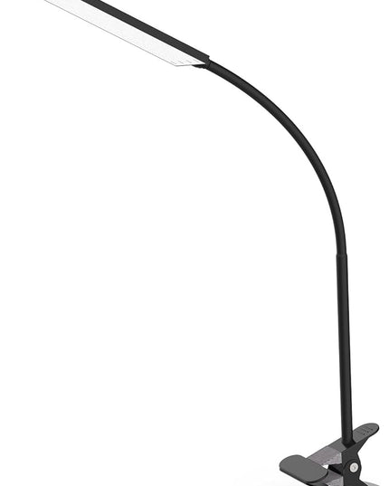 TOPESEL 5W 48 LEDs Dimmable Clip-on Led Desk Lamp, Eye-Care Flexible Gooseneck USB Clamp Reading Lamp, 3 Color Temperature, 14 Brightness Levels Table Lamp, Black - LeafyLoom