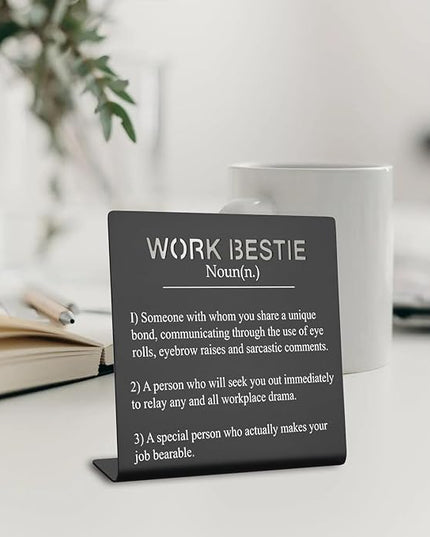 Office Gift For Work Bestie Gifts for Work Friends Women Best Coworkers Retirement Leaving Farewell Going Away New Job Gifts for Colleague Coworker Colleague to Friend Gifts (black) XLK07 - LeafyLoom
