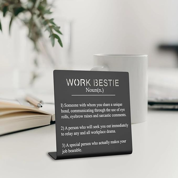 Office Gift For Work Bestie Gifts for Work Friends Women Best Coworkers Retirement Leaving Farewell Going Away New Job Gifts for Colleague Coworker Colleague to Friend Gifts (black) XLK07 - LeafyLoom