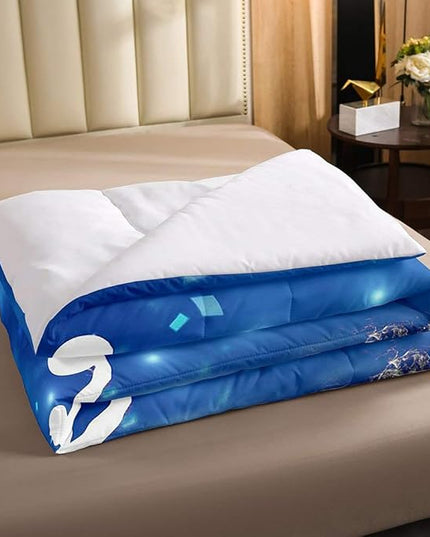 Erosebridal Boys Basketball Comforter Set Queen Size Basketball Player Quilted Duvet Competitive Sports Game Bedding Set for Kids Teens Man Arena Tie Dye Duvet Set, Blue Room Decorative - LeafyLoom