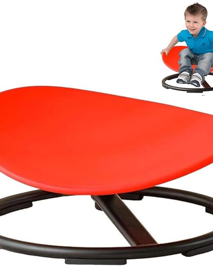 Kids Sensory Chair for Autism Kids Swivel Chair,Kids Sit and Spin Sensory Chair,Sensory Toy Chair,Carousel Spin Sensory Chair for Kids,Metal Base Non-Slip Wobble Chair Sitting Comfortably… - LeafyLoom