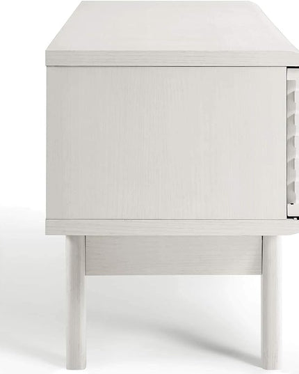 Modway Render Mid-Century Modern Low Profile 59 Inch TV Stand in White - LeafyLoom