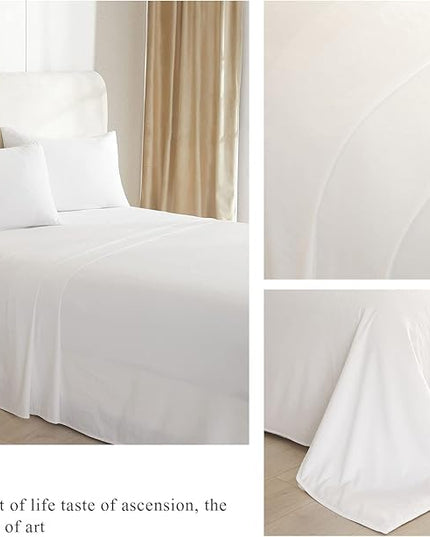 HighBuy Luxury Soft King Size Sheet Set - Breathable & Cooling Sheets - Hotel Quality Bed Sheets King - Extra Soft - Deep Pockets 16 Inch - Easy Fit - 4 Piece Set - Wrinkle Free King Sheets,White - LeafyLoom
