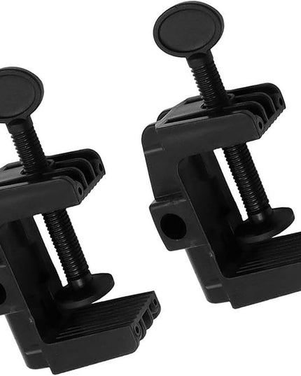 2 Pcs Desk Clamp Work Light Mounting Bracket Heavy-duty Plastic Table Mounting Clamp for Desk Lamp, Magnify Lamp, Tablet Holder, Etc - LeafyLoom