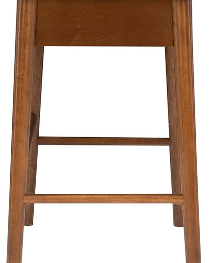 Linon Melissa Mid-Century Walnut Desk, 42" W x 19" D x 30" H - LeafyLoom