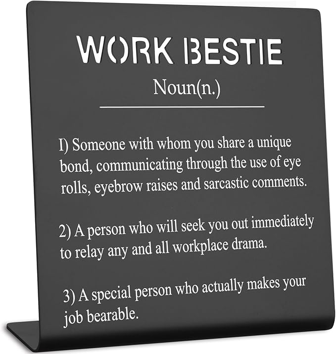Office Gift For Work Bestie Gifts for Work Friends Women Best Coworkers Retirement Leaving Farewell Going Away New Job Gifts for Colleague Coworker Colleague to Friend Gifts (black) XLK07 - LeafyLoom
