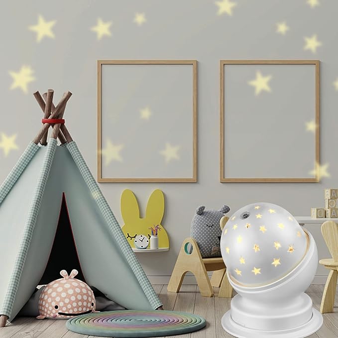 Star Night Light for Kids Star Night Light for Kids Bedroom Girls Night Light Starry Night Light Projector Plug in Night Light for Kids with Timer (1 Pack, 3000K) (3000K Warm White, white) - LeafyLoom