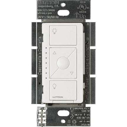 Lutron Caseta Original Smart Dimmer Switch ELV+ (Lutron Hub Required), 250W LED, Single-Pole/3-Way, Neutral Required, PD-5NE-WH 10-PACK, White, 10 Pack Lutron