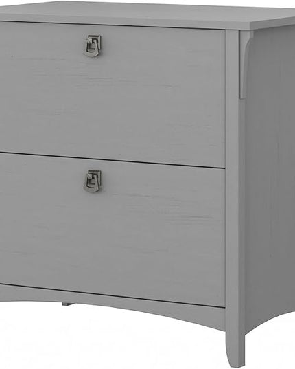 Bush Furniture Salinas 2 Drawer Lateral File Cabinet in Cape Cod Gray - LeafyLoom