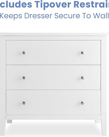 Delta Children Campbell Dresser, Bianca White - LeafyLoom